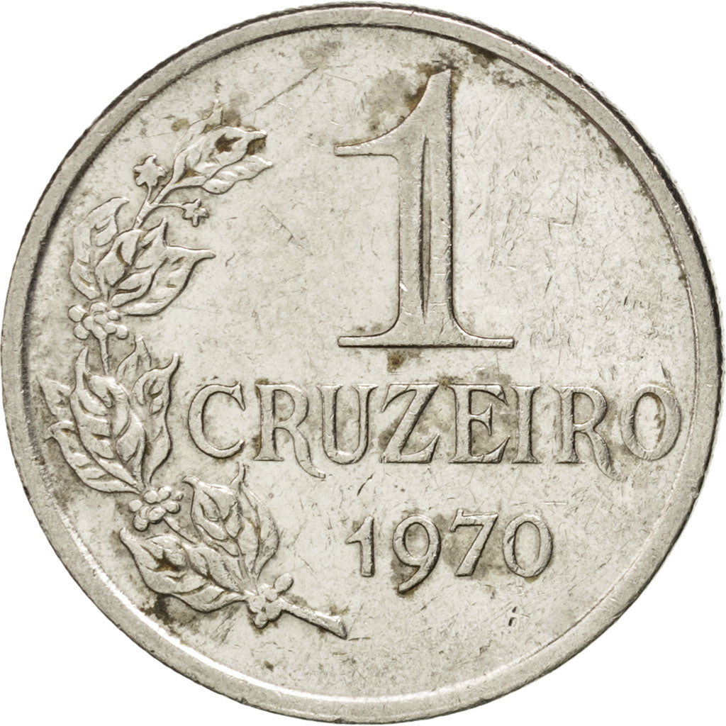 BRAZIL, Cruzeiro, 1970, KM #581, AU(50-53), Nickel, 29, 10.09
