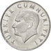 TURKEY, 10 Lira, 1984, KM #964, AU(55-58), Aluminum, 25, 2.36