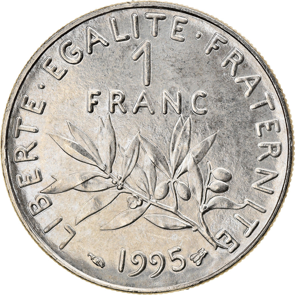 Coin, France, Semeuse, Franc, 1995, Paris, EF(40-45), Nickel, KM:925.1