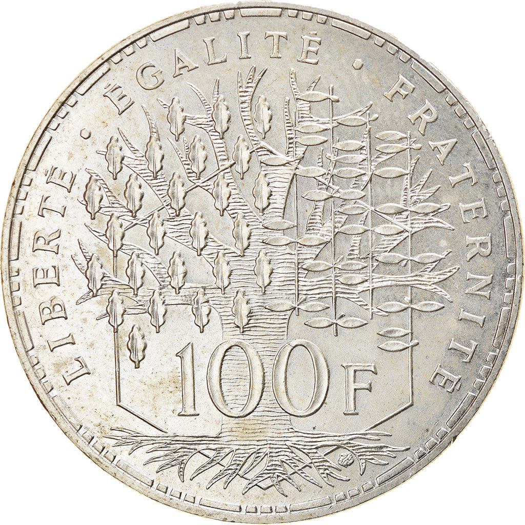 Moneda, Francia, Panthéon, 100 Francs, 1989, Paris, EBC+, Plata, KM:951.1
