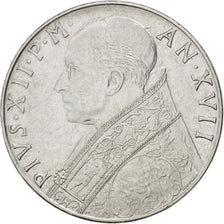 CITTÀ DEL VATICANO, Pius XII, 100 Lire, 1955, BB+, Acciaio inossidabile, KM:55