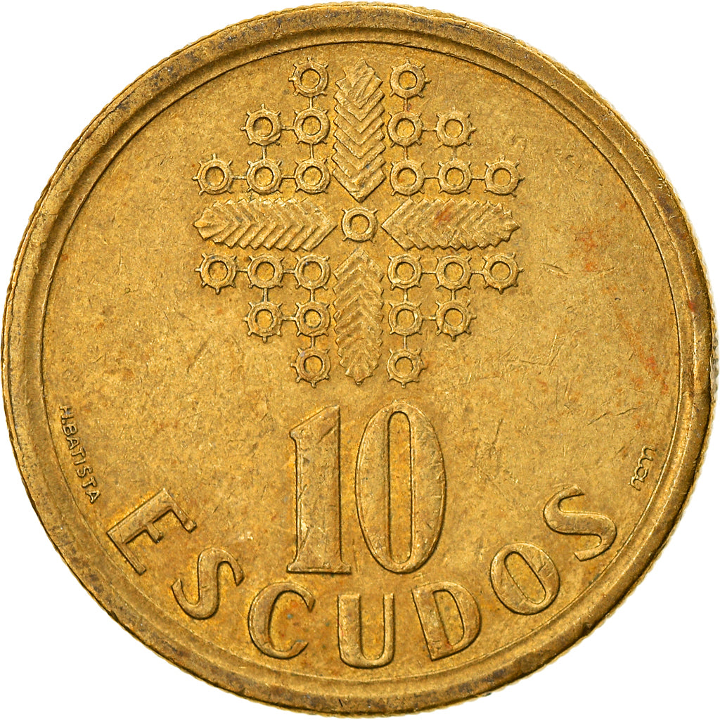 Münze, Portugal, 10 Escudos, 1998, S+, Nickel-brass, KM:633