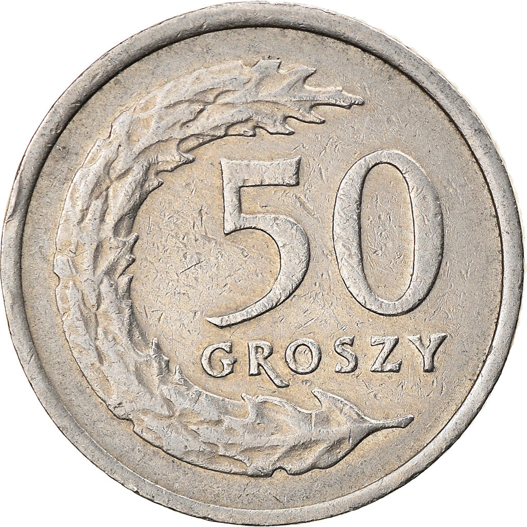 Monnaie, Pologne, 50 Groszy, 1990, Warsaw, TTB, Copper-nickel, KM:281