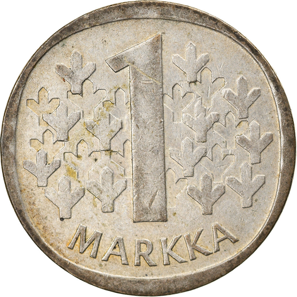 Moeda, Finlândia, Markka, 1966, VF(30-35), Prata, KM:49