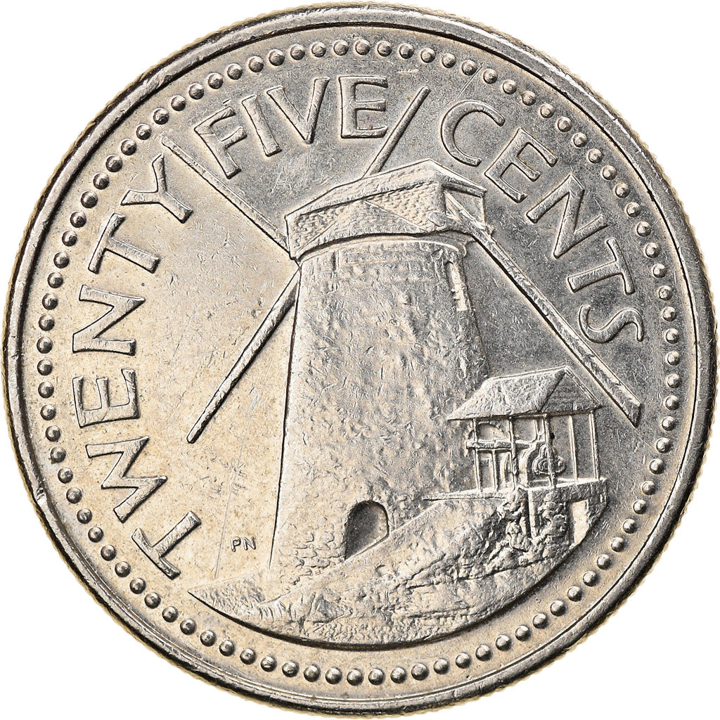 Coin, Barbados, 25 Cents, 2006, Franklin Mint, EF(40-45), Copper-nickel, KM:13
