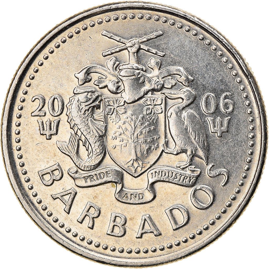 Coin, Barbados, 25 Cents, 2006, Franklin Mint, EF(40-45), Copper-nickel, KM:13