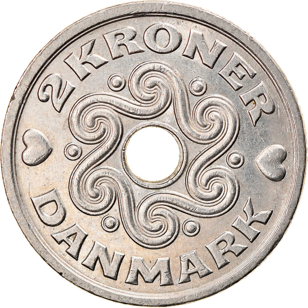 Munten, Denemarken, Margrethe II, 2 Kroner, 2006, Brondby, ZF, Copper-nickel