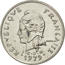FRENCH POLYNESIA, 10 Francs, 1979, Paris, KM #8, AU(55-58), Nickel, 24, 5.97
