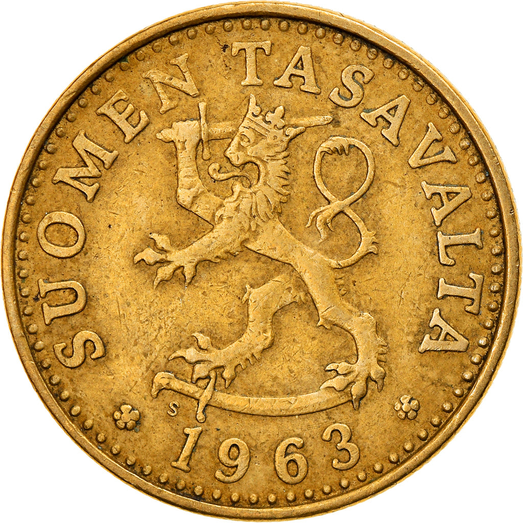 Moneta, Finlandia, 20 Pennia, 1963, EF(40-45), Aluminium-Brąz, KM:47