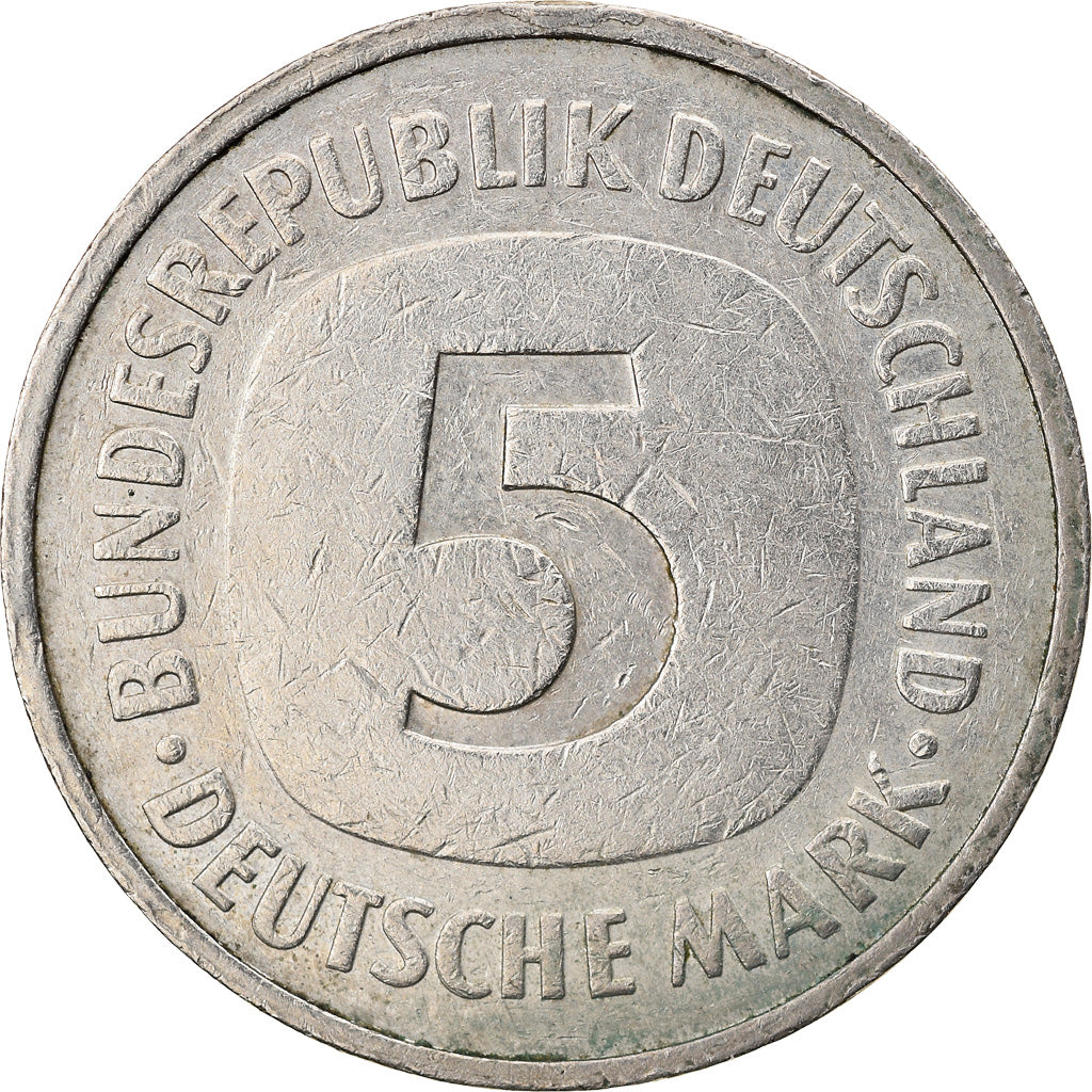Coin, GERMANY - FEDERAL REPUBLIC, 5 Mark, 1984, Stuttgart, EF(40-45)