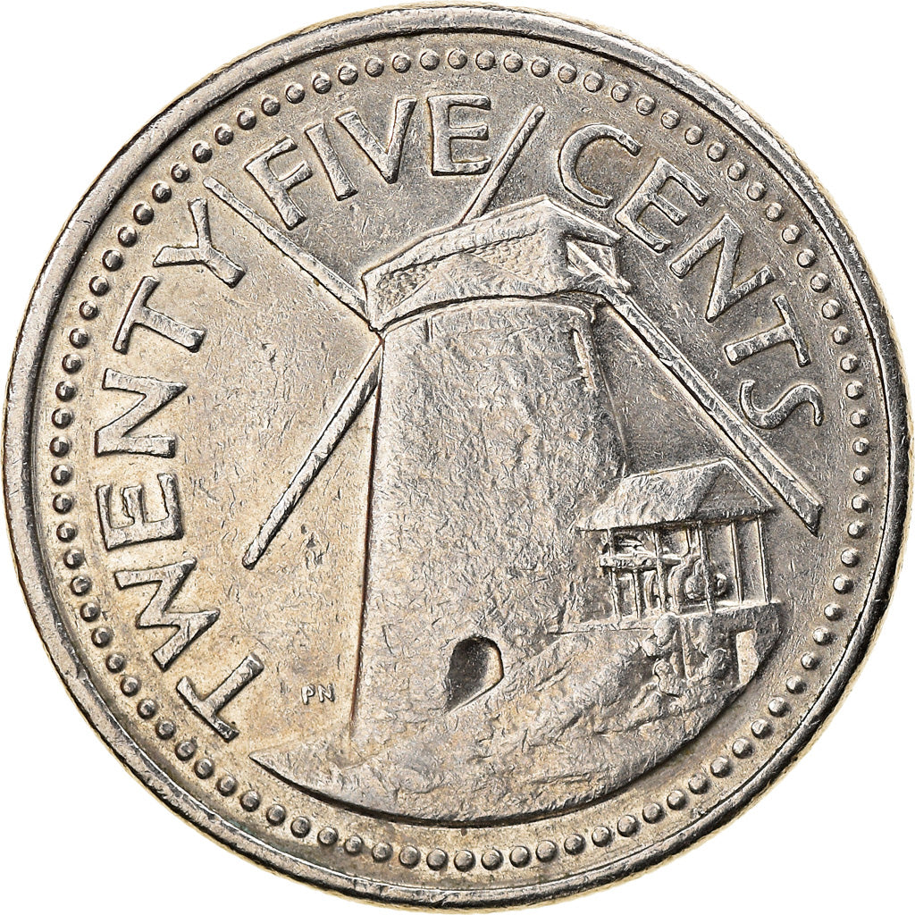 Coin, Barbados, 25 Cents, 2000, Franklin Mint, EF(40-45), Copper-nickel, KM:13