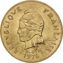 FRENCH POLYNESIA, 100 Francs, 1976, Paris, KM #14, AU(55-58), Nickel-Bronze,...