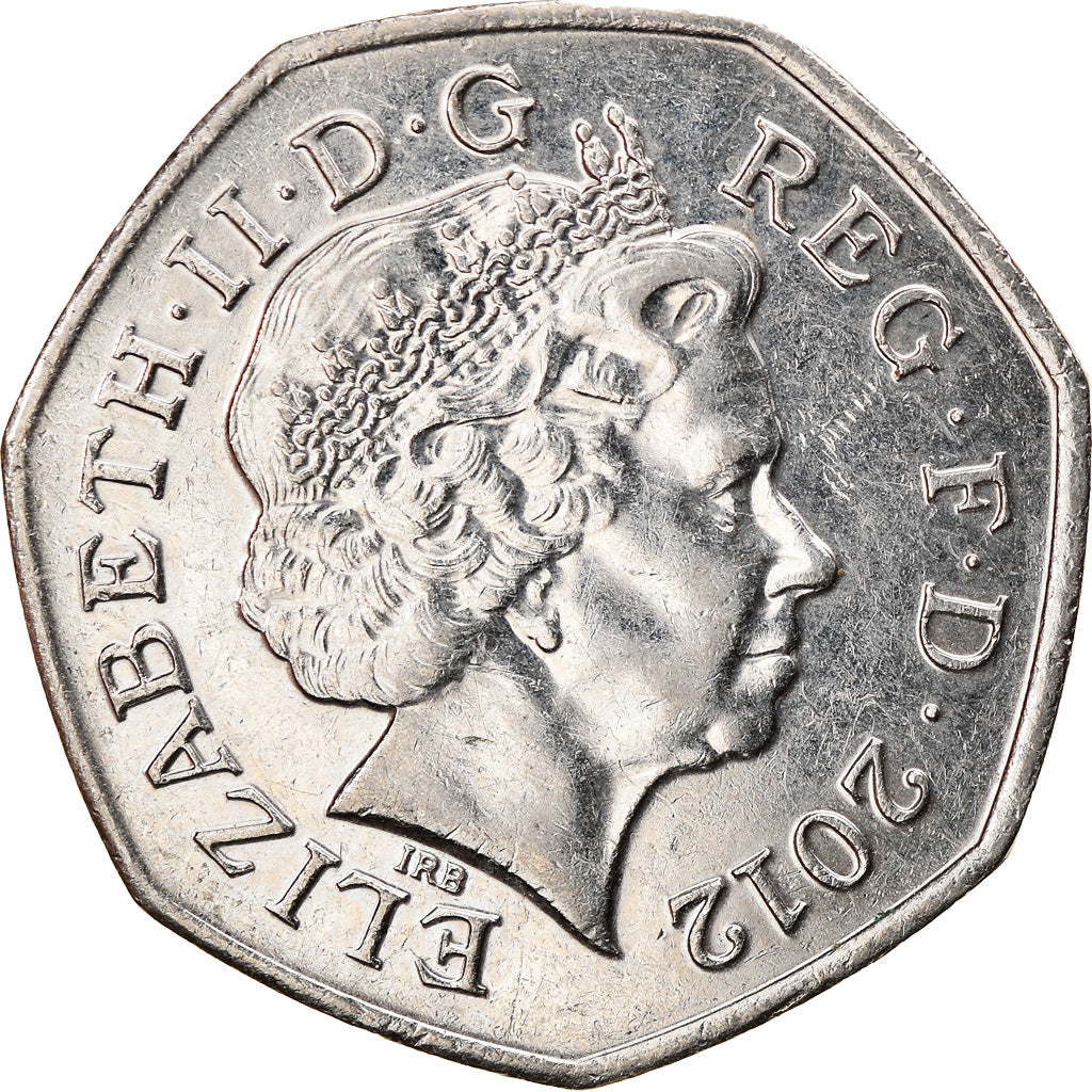 Coin, Great Britain, Elizabeth II, 50 Pence, 2012, EF(40-45), Copper-nickel