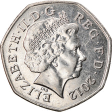 Coin, Great Britain, Elizabeth II, 50 Pence, 2012, EF(40-45), Copper-nickel