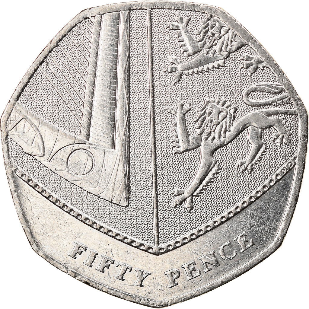 Coin, Great Britain, Elizabeth II, 50 Pence, 2012, EF(40-45), Copper-nickel