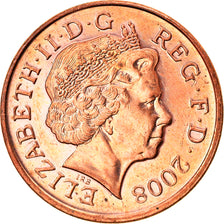 Coin, Great Britain, Elizabeth II, Penny, 2008, AU(55-58), Copper Plated Steel