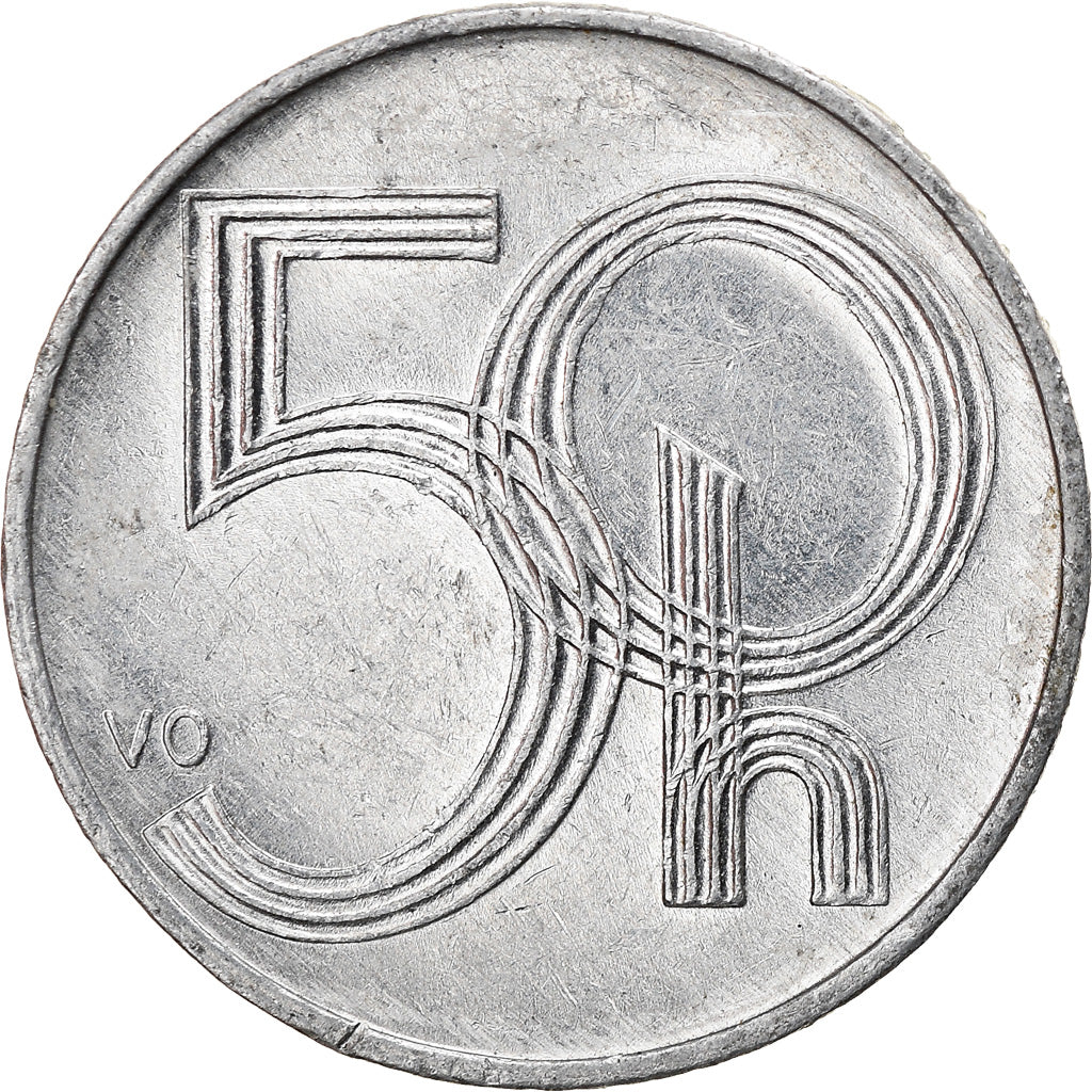 Moneta, Czechy, 50 Haleru, 2006, Jablonec nad Nisou, VF(30-35), Aluminium