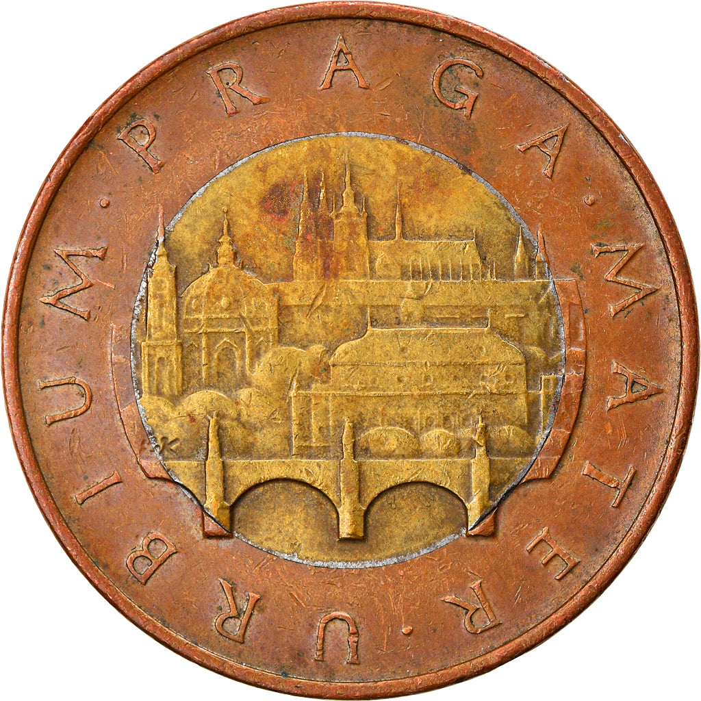Monnaie, République Tchèque, 50 Korun, 1993, TB+, Bi-Metallic, KM:1