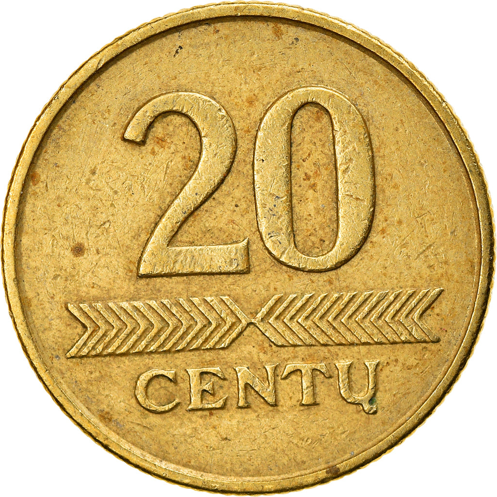 Monnaie, Lithuania, 20 Centu, 1997, TB+, Nickel-brass, KM:107