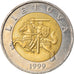 Moneta, Lituania, 5 Litai, 1999, BB, Bi-metallico, KM:113