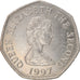 Moneta, Jersey, Elizabeth II, 50 Pence, 1997, BB, Rame-nichel, KM:58.2