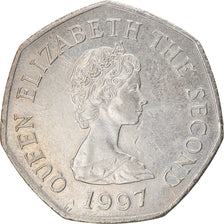 Moeda, Jersey, Elizabeth II, 50 Pence, 1997, EF(40-45), Cobre-níquel, KM:58.2