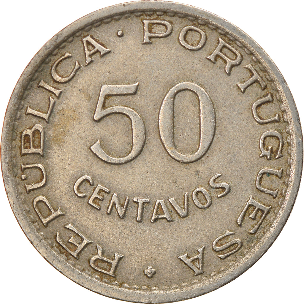 Coin, Angola, 50 Centavos, 1950, EF(40-45), Nickel-Bronze, KM:72