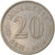Moneda, Malasia, 20 Sen, 1976, Franklin Mint, MBC, Cobre - níquel, KM:4