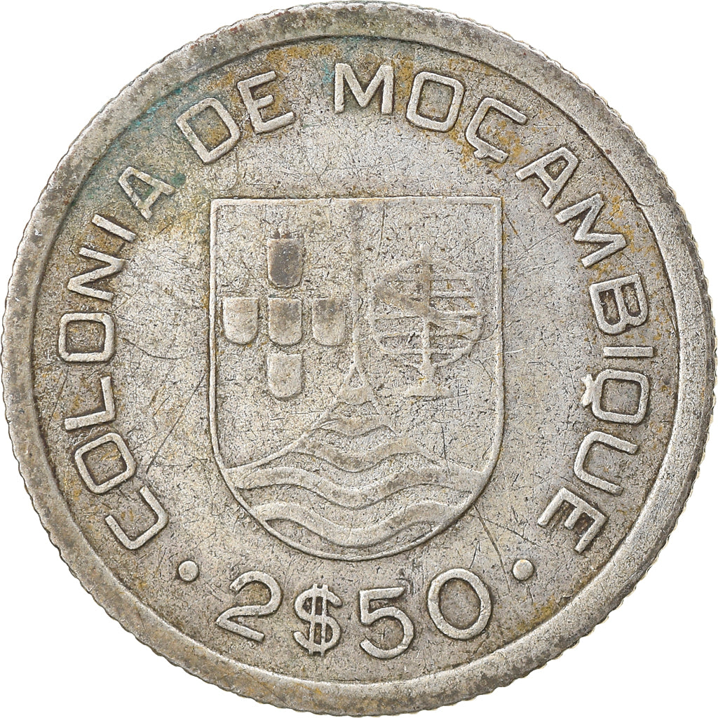Coin, Mozambique, 2-1/2 Escudos, 1935, VF(30-35), Silver, KM:61