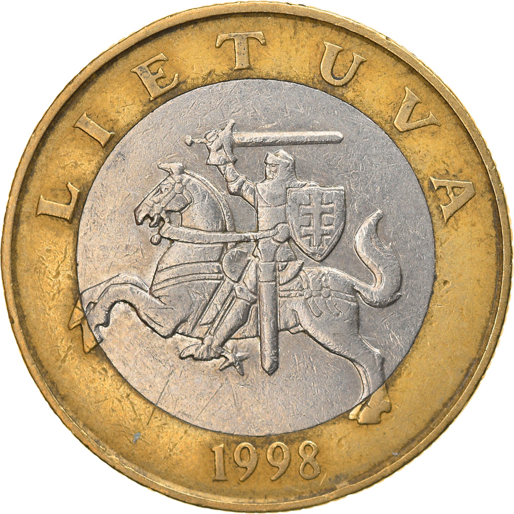 Coin, Lithuania, 2 Litai, 1998, EF(40-45), Bi-Metallic, KM:112