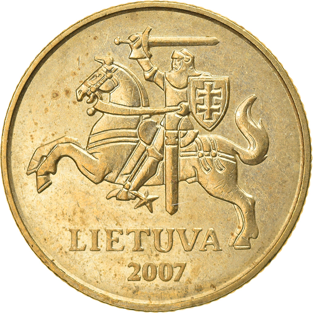 Moneta, Litwa, 20 Centu, 2007, EF(40-45), Mosiądz niklowy, KM:107