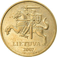 Moneta, Litwa, 20 Centu, 2007, EF(40-45), Mosiądz niklowy, KM:107
