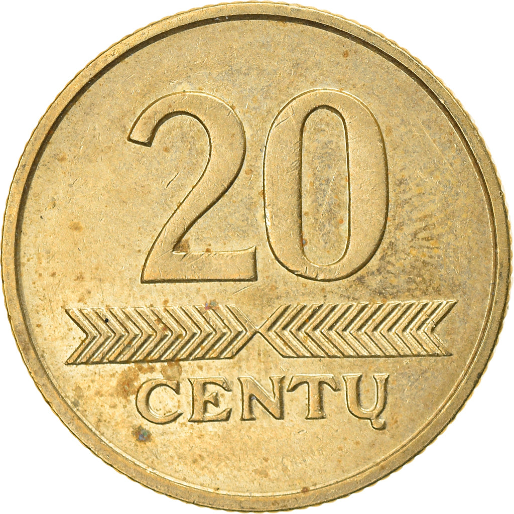 Moneta, Litwa, 20 Centu, 2007, EF(40-45), Mosiądz niklowy, KM:107