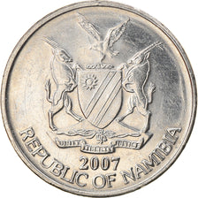 Coin, Namibia, 5 Cents, 2007, Vantaa, EF(40-45), Nickel plated steel, KM:1