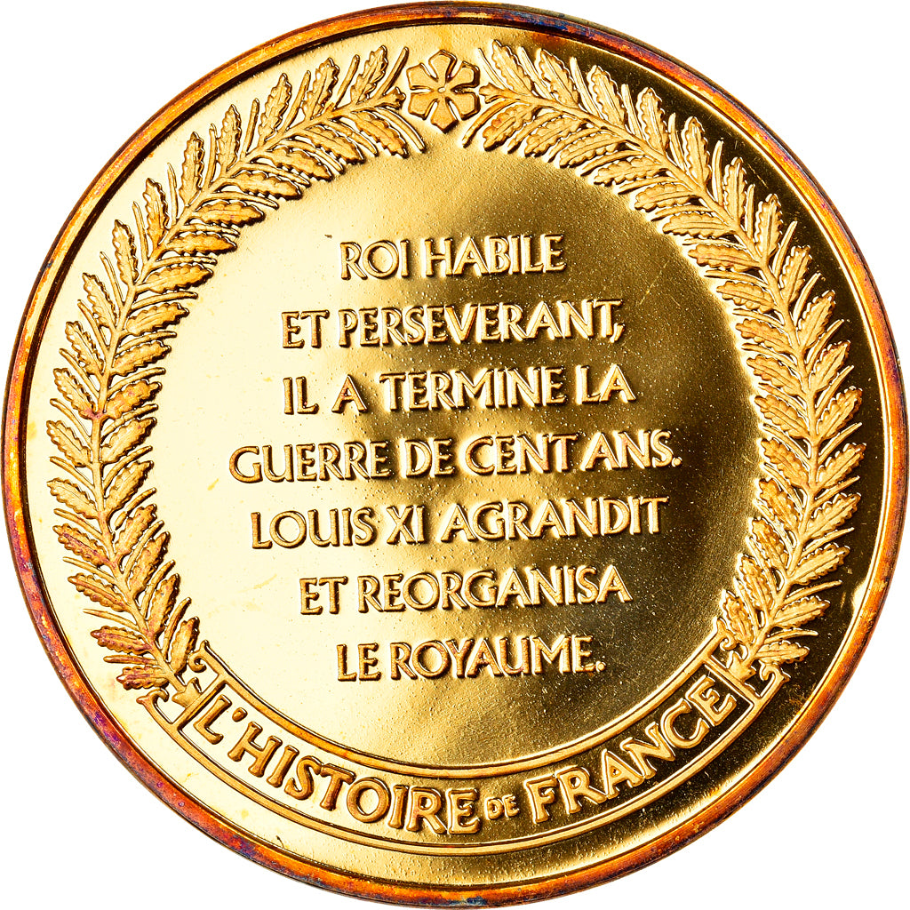 France, Medal, Louis XI, Rénovateur du Royaume, History, MS(65-70), Vermeil