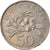Monnaie, Singapour, 50 Cents, 1987, British Royal Mint, TB+, Copper-nickel