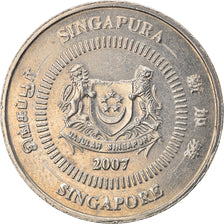 Münze, Singapur, 50 Cents, 2007, Singapore Mint, SS, Copper-nickel, KM:102