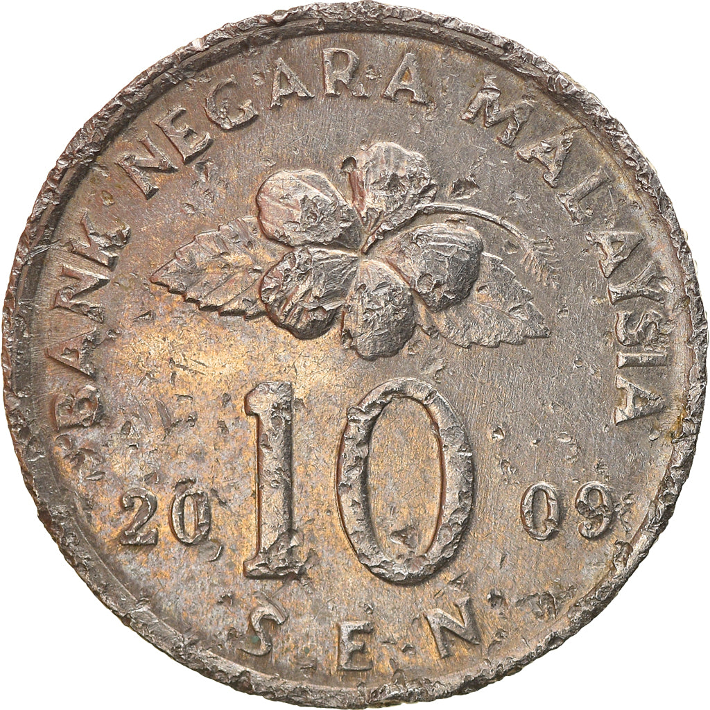 Münze, Malaysia, 10 Sen, 2009, SGE+, Copper-nickel, KM:51