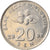 Monnaie, Malaysie, 20 Sen, 2008, TTB, Copper-nickel, KM:52