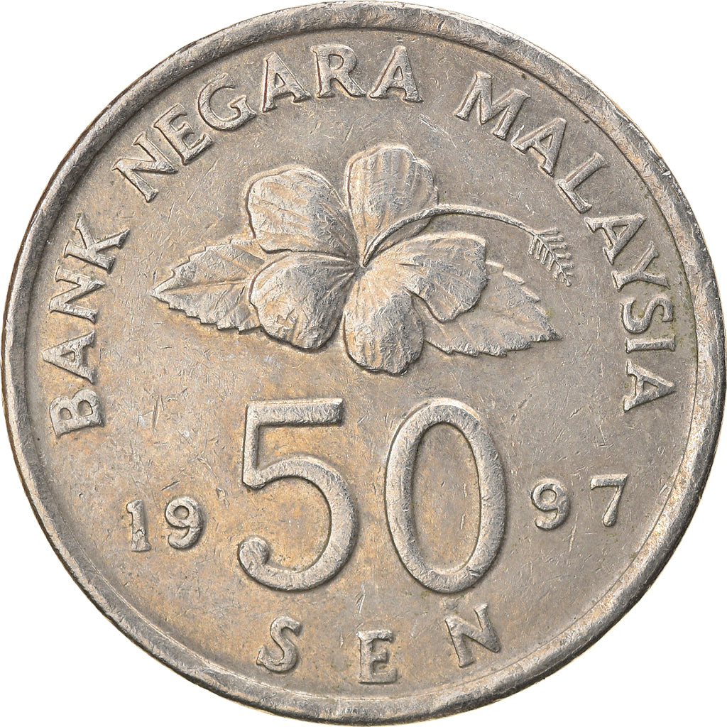 Münze, Malaysia, 50 Sen, 1997, SS, Copper-nickel, KM:53