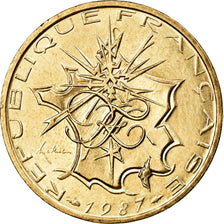 Moneda, Francia, Mathieu, 10 Francs, 1987, EBC+, Níquel - latón, KM:940
