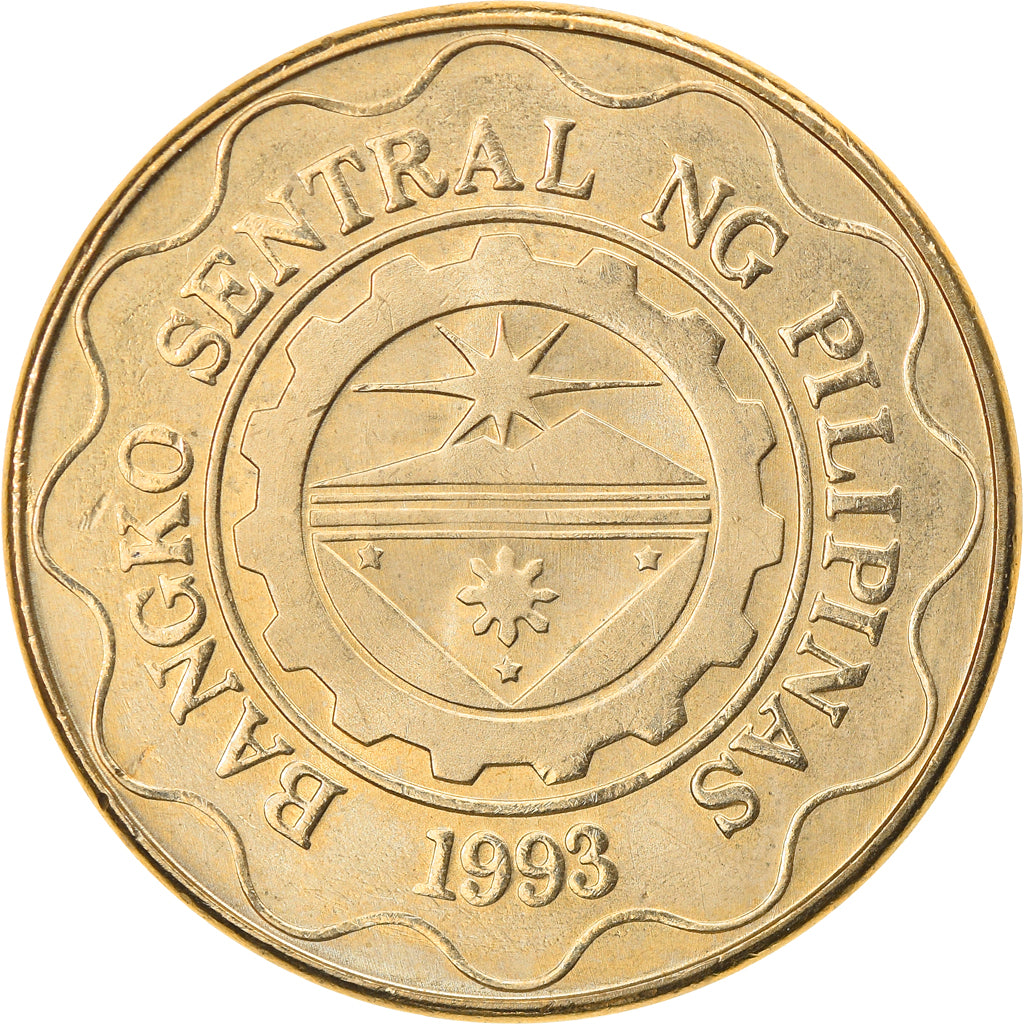 Coin, Philippines, 5 Piso, 2004, EF(40-45), Nickel-brass, KM:272