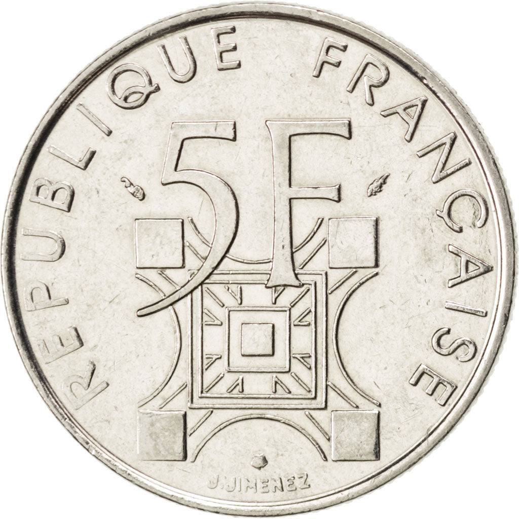 Vème République, 5 Francs 1989, KM 968