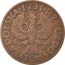 Coin, Poland, 5 Groszy, 1931, Warsaw, EF(40-45), Bronze, KM:10a
