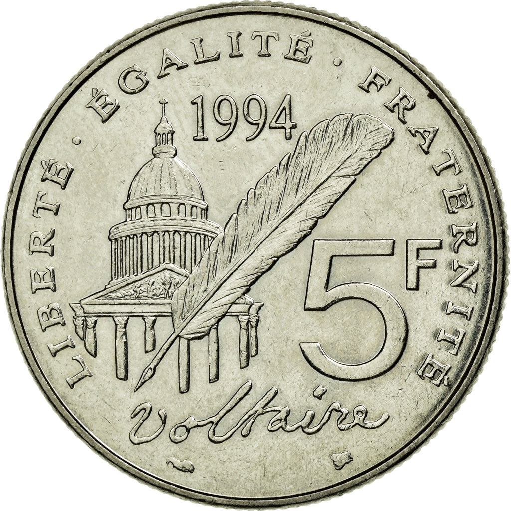 Coin, France, Mendès France, 5 Francs, 1992, MS(60-62), Nickel, KM:1006