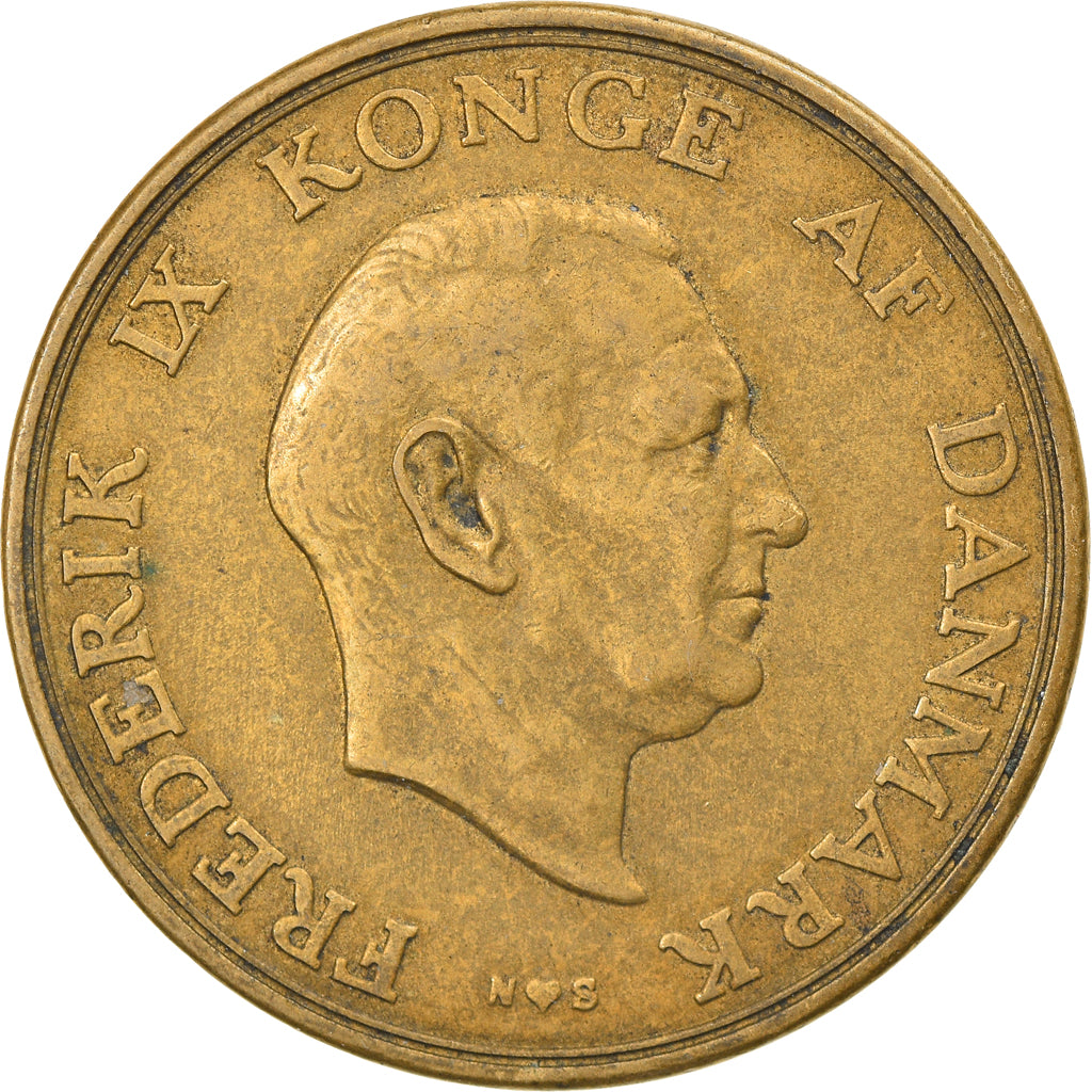 Coin, Denmark, Frederik IX, 2 Kroner, 1951, Copenhagen, VF(30-35)