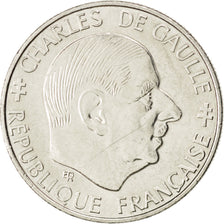 FRANCE, Charles de Gaulle, Franc, 1988, Paris, KM #963, MS(60-62), Nickel, 24,..