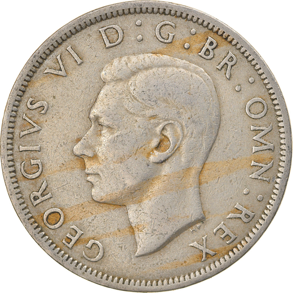 Moneta, Wielka Brytania, George VI, 1/2 Crown, 1950, EF(40-45), Miedź-Nikiel