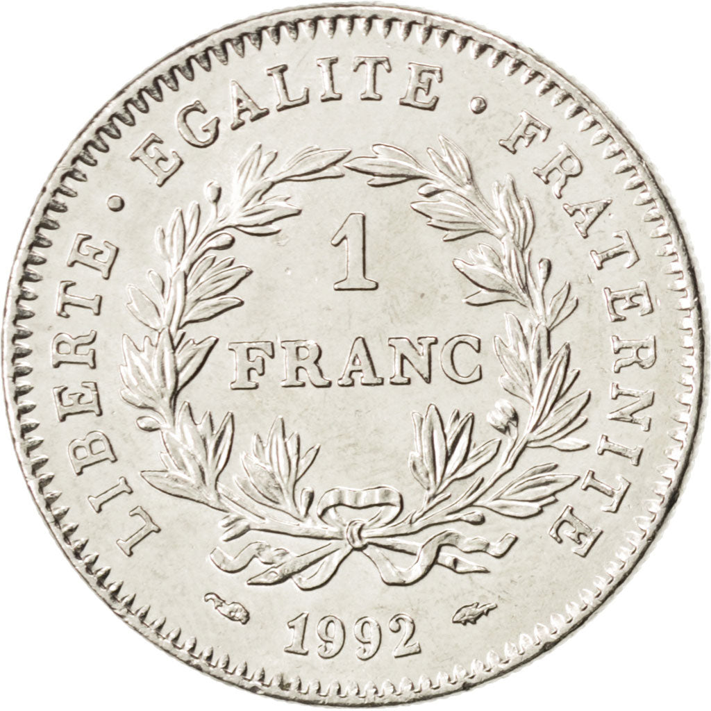 FRANCE, République, Franc, 1992, Paris, KM #1004.1, MS(65-70), Nickel, 24, G...