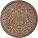Coin, GERMANY - EMPIRE, Wilhelm II, 2 Pfennig, 1914, Berlin, EF(40-45), Copper